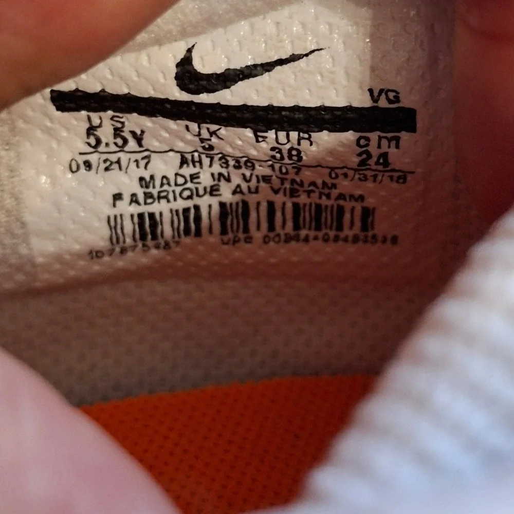 Nike Mercurial Superfly 6 Academy MG Kids Soccer Cleats White Orange AH7339-107